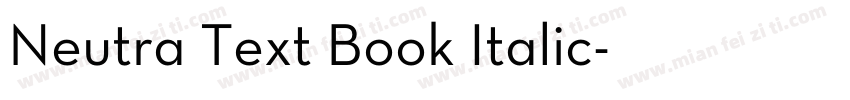 Neutra Text Book Italic字体转换